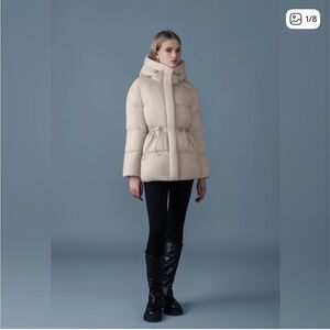 Mackage Women's Elegant Cream Puffer Jacket